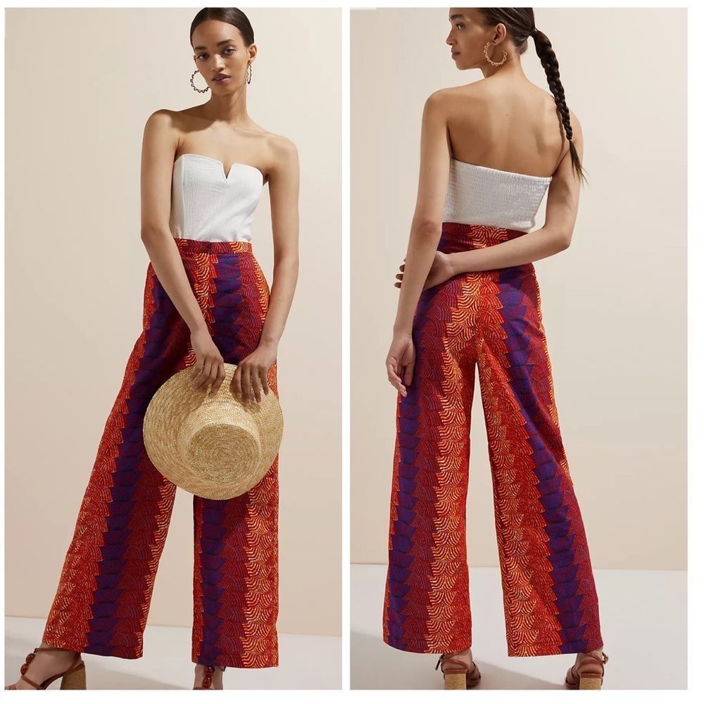 Anthropologie SIKA Wide Leg Pants Trousers New Size 6 - Picture 2 of 10